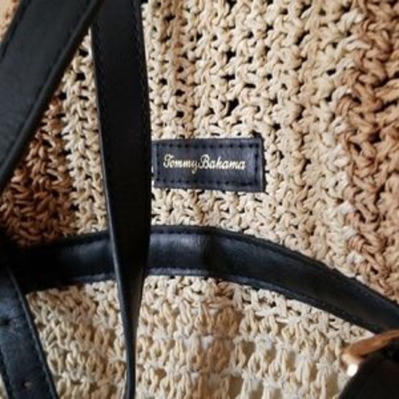 Tommy Bahama Bags Tommy Bahama Leather And Straw Backpack